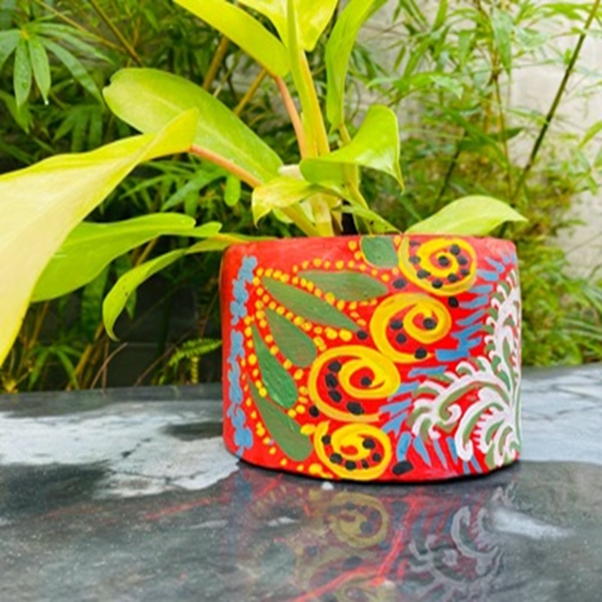 Hand-Painted Decorative Planter